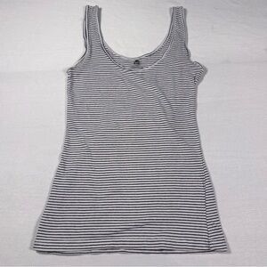 Striped Black and White Women's Tank Top